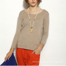 17PKCS154 2017 knit wool cashmere knitted lady sweater